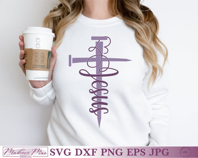 Jesus Christian Cross SVG SVG Madison Mae Designs 