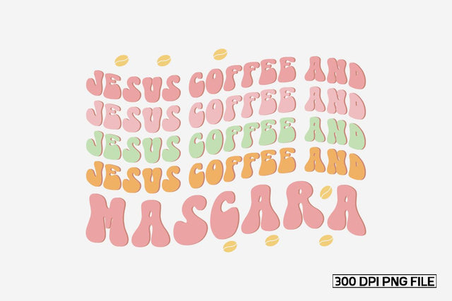 Jesus Coffee And Mascara sublimation bundle Sublimation designmaster24 