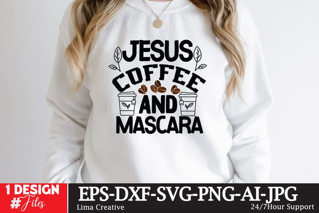 Jesus Coffee And Mascara SVG Cute File SVG Insomnia Std 