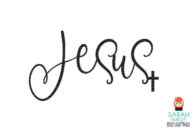 Jesus Cross Word SVG Sarah Hurley 