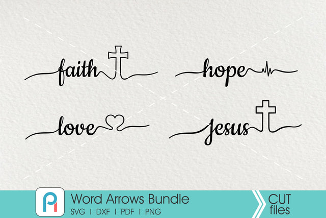Jesus Hope Love Faith Svg SVG Pinoyart Kreatib