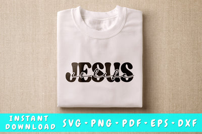 Jesus Is Life SVG, Christian Quote SVG SVG HappyDesignStudio 