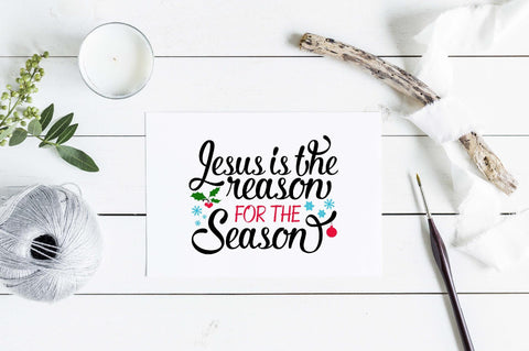 Jesus is the reason for the season | Christmas cut file SVG TheBlackCatPrints 