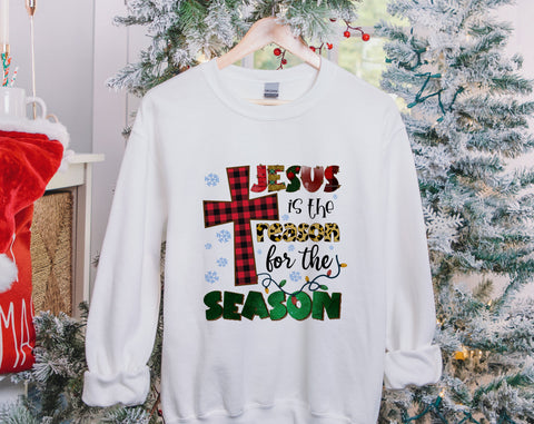 Jesus Is The Reason For The Season PNG For Sublimation, Christmas Christian PNG Sublimation HappyDesignStudio 