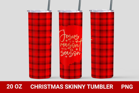 Jesus is the reason for the season sublimation tumbler, Christmas tumbler wrap, 20 oz skinny tumbler Sublimation KMarinaDesign 