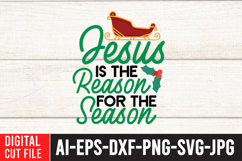 Jesus is The Reason For the Season SVG Design SVG BlackCatsMedia 
