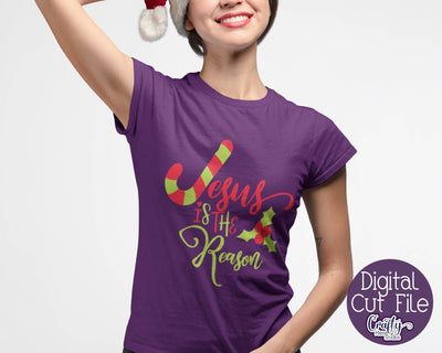 Jesus Is The Reason For The Season SVG - Merry Christmas SVG SVG Crafty Mama Studios 