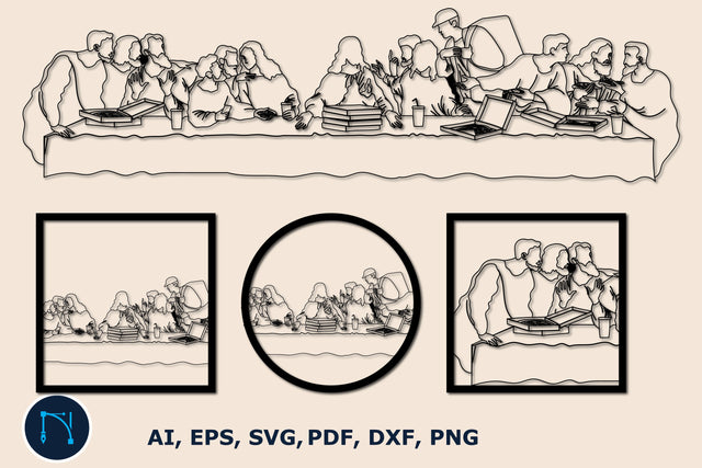 Jesus Last Supper Metal Wall art bundle SVG MD JOYNAL ABDIN 