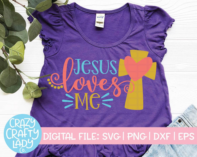 Jesus Loves Me | Christian SVG Cut File SVG Crazy Crafty Lady Co. 