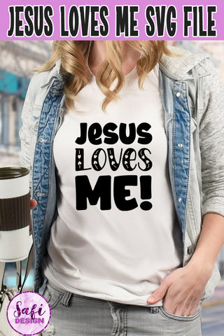 Jesus Loves Me Cut File SVG SVG Safi Design 
