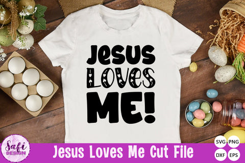Jesus Loves Me Cut File SVG SVG Safi Design 