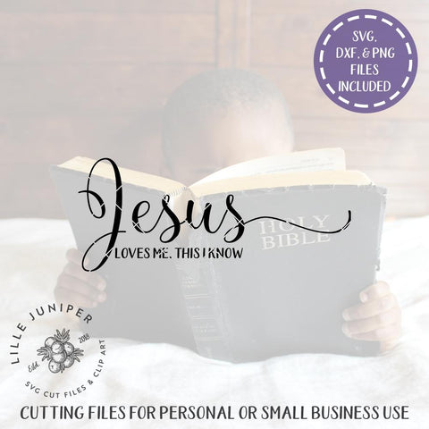 Jesus Loves Me SVG | Religious SVG | Rustic Nursery Sign Design SVG LilleJuniper 