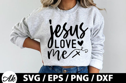 jesus loves me SVG SVG akazaddesign 