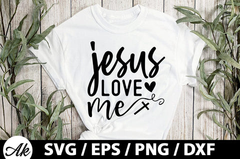 jesus loves me SVG SVG akazaddesign 