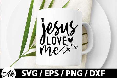 jesus loves me SVG SVG akazaddesign 