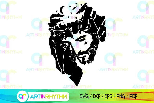 Jesus nativity scene, Jesus on the cross SVG Artinrhythm shop 