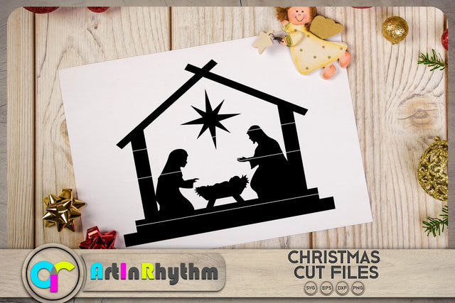 Jesus nativity scene SVG SVG Artinrhythm shop 