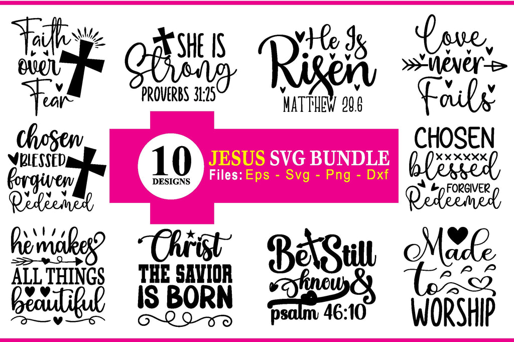 Jesus quotes svg bundle - So Fontsy