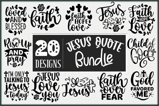 Jesus Quotes SVG Bundle SVG Creativeart88 