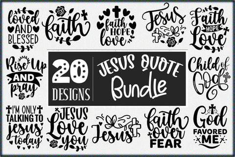 Jesus Quotes SVG Bundle SVG Creativeart88 