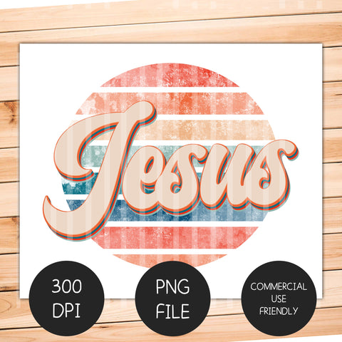 Jesus Retro Sublimation Design Sublimation Coffee and Chaos 