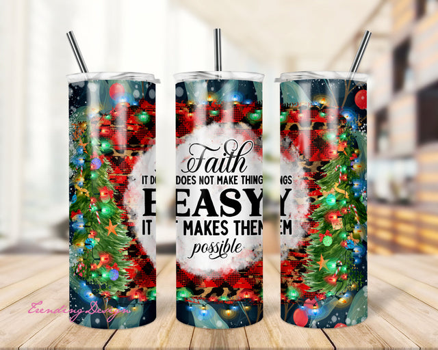 Jesus Scripture Tumbler Wrap Seamless Faith Quote Sublimation Tumbler Religious Floral Skinny Tumbler 20oz PNG Sublimation TrendingDesign 