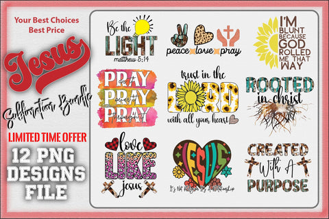 Jesus Sublimation Bundle Sublimation Creativeart88 