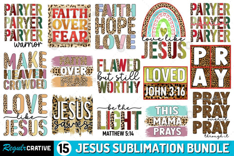 Jesus Sublimation Bundle Sublimation Regulrcrative 