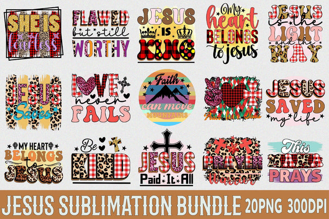 Jesus Sublimation Bundle Sublimation SVGArt 