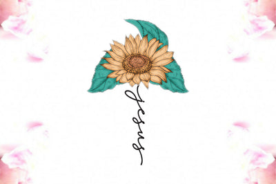 Jesus Sunflower Sublimation PNG Sublimation Jagonath Roy 