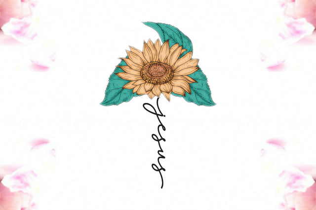 Jesus Sunflower Sublimation PNG Sublimation Jagonath Roy 