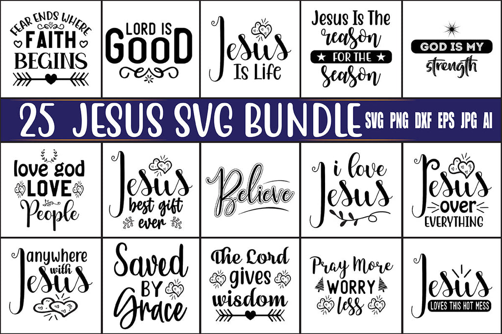 Jesus SVG Bundle - So Fontsy