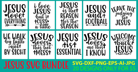 Jesus Svg Bundle SVG Syaman 