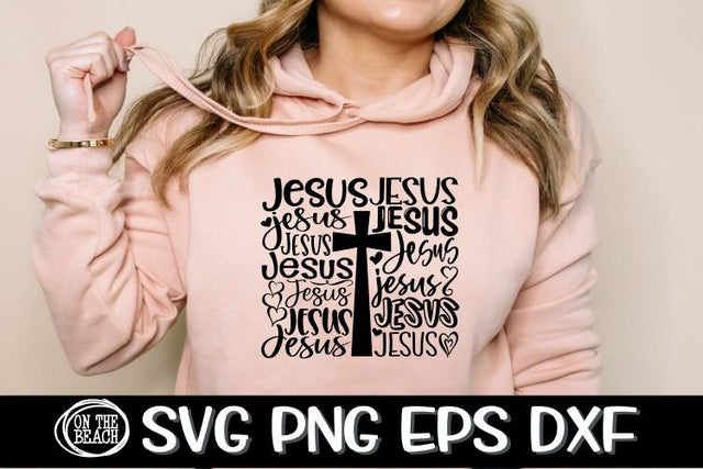 JESUS SVG - CROSS SVG- SUBWAY ART - EASTER SVG PNG EPS DXF SVG On the Beach Boutique 