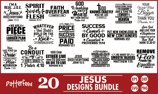 Jesus SVG Designs Bundle SVG PatternFeed8 
