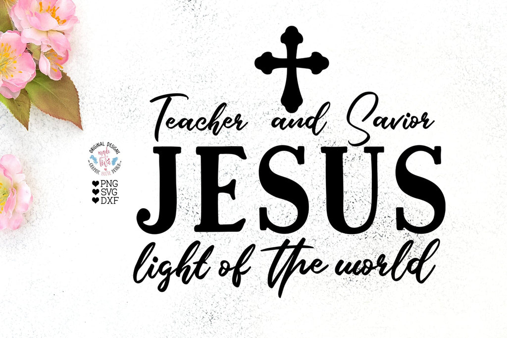 Saviour Lettering Design Jesus Teacher Savior Cut File - So Fontsy