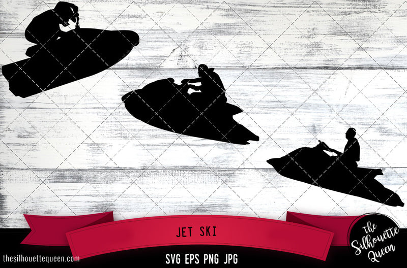 Jet ski Silhouette Vector SVG SVG Loveleen Kaur 