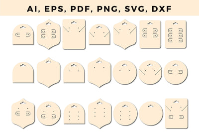 Jewelry Display Card Template SVG, Multilayer Laser Cut Files, SVG, 3D Designs, Mini Design Bundles SVG MD JOYNAL ABDIN 