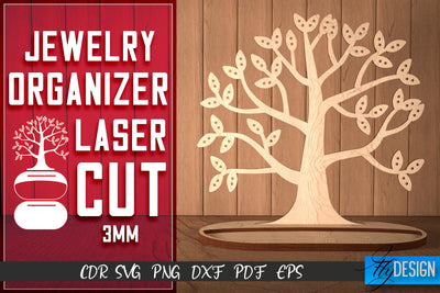 Jewelry Organizer Laser Cut SVG | Accessories Holder SVG Design | CNC Files SVG Fly Design 