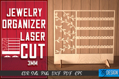 Jewelry Organizer Laser Cut SVG | Accessories Holder SVG Design | CNC Files SVG Fly Design 