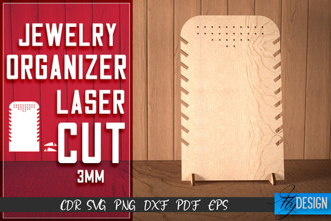 Jewelry Organizer Laser Cut SVG | Accessories Holder SVG Design | CNC Files SVG Fly Design 