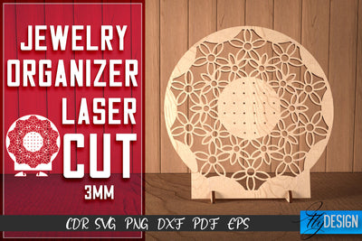 Jewelry Organizer Laser Cut SVG | Accessories Holder SVG Design | CNC Files SVG Fly Design 