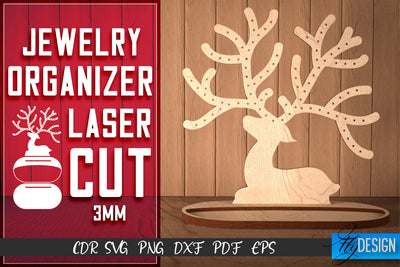 Jewelry Organizer Laser Cut SVG | Accessories Holder SVG Design | CNC Files SVG Fly Design 