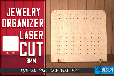 Jewelry Organizer Laser Cut SVG | Accessories Holder SVG Design | CNC Files SVG Fly Design 