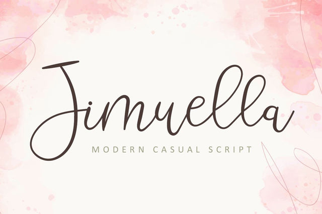 Jimuella - Modern Casual Script Font Illushvara Design 