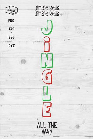 Jingle All The Way - A Front Porch Sign SVG Cut FIle SVG DIYxe Designs 