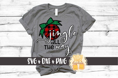 Jingle All The Way - Buffalo Plaid Bell - Christmas SVG Files SVG Cheese Toast Digitals 