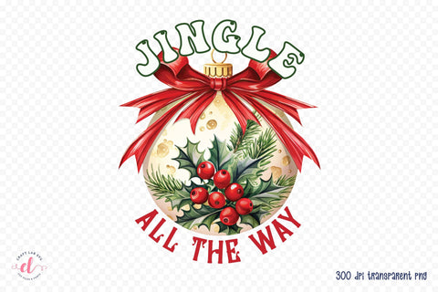 Jingle All the Way | Christmas PNG Sublimation Sublimation CraftLabSVG 