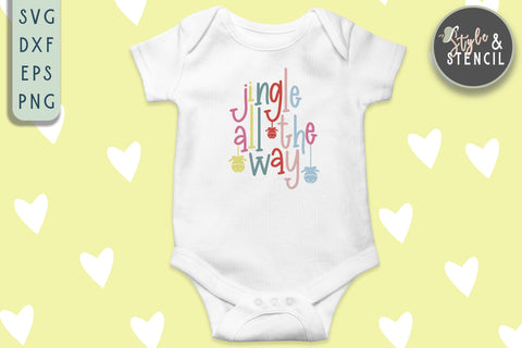 Jingle all the Way Christmas SVG SVG Style and Stencil 
