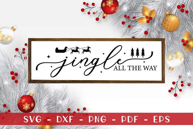 Jingle All the Way, Farmhouse Christmas Sign SVG SVG CraftLabSVG 